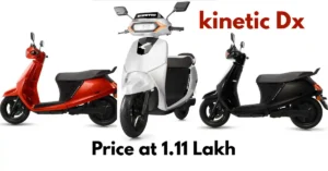 Kinetic dx electric scooter red-white-black colors