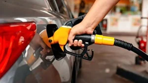 Car refueling at fuel station